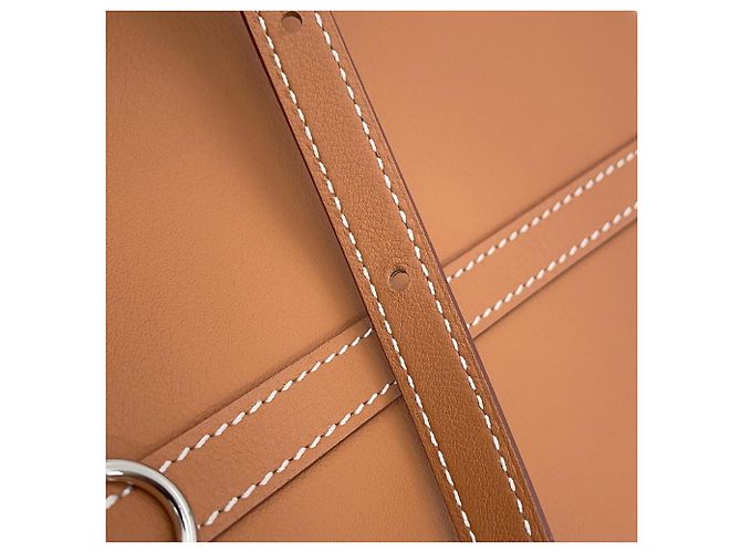 Hermès Borsa a tracolla Hermes Glenan To Go in pelle Swift Gold - vista 11