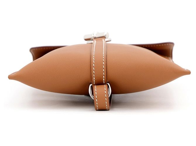 Hermès Borsa a tracolla Hermes Glenan To Go in pelle Swift Gold - vista 3