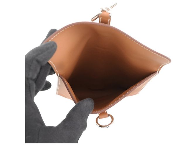 Hermès Borsa a tracolla Hermes Glenan To Go in pelle Swift Gold - vista 5