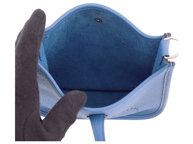 Hermès Hermes Evelyne TPM Schultertasche in Amazon Blue Zellige - Ansicht 5