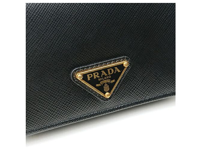 Portefeuille compact bi-fold Prada Saffiano Triangle - vue 5