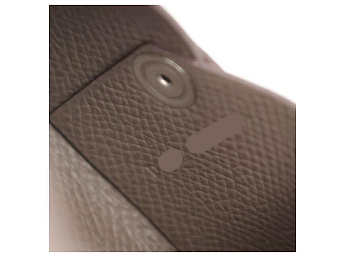 Hermès Tarjetero Hermes Calvi en Etoupe Gray - vista 5