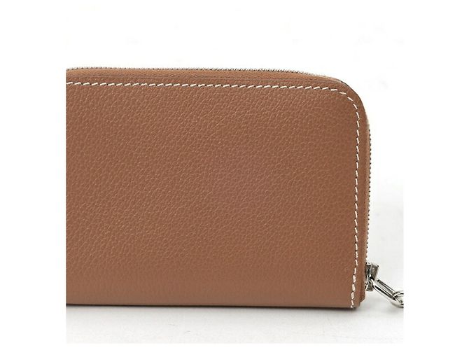 Hermès Tarjetero Compacto Hermes en Gold Brown - vista 2