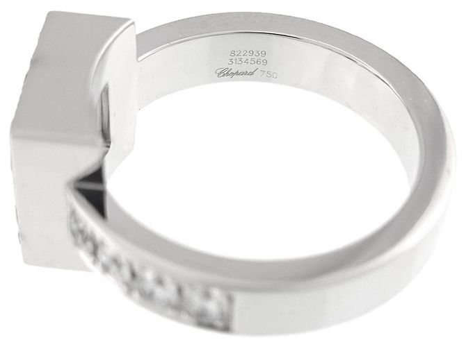 Anel Chopard Happy Diamonds 1 em ouro branco - vista 4