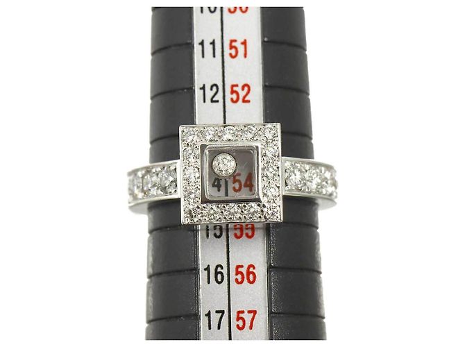 Anel Chopard Happy Diamonds 1 em ouro branco - vista 7