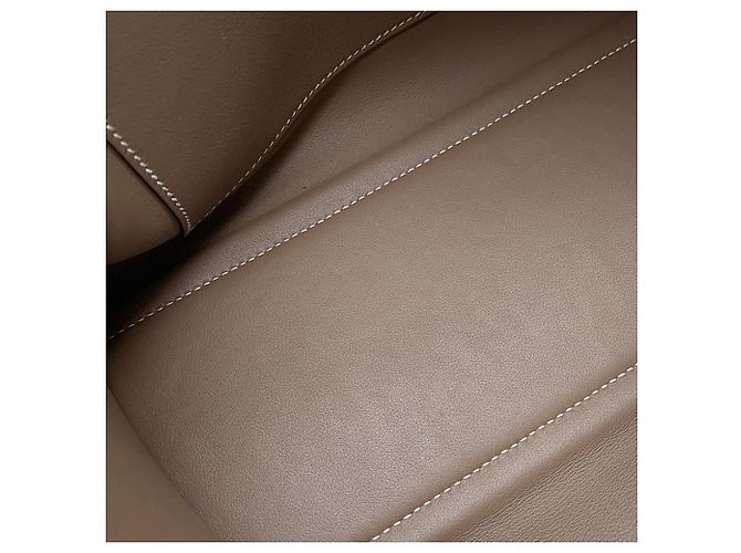 Hermès Borsa a tracolla Hermes Petit Courier Etoupe Evercolor - vista 10