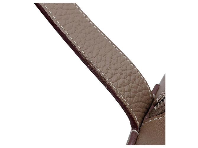 Hermès Borsa a tracolla Hermes Petit Courier Etoupe Evercolor - vista 14