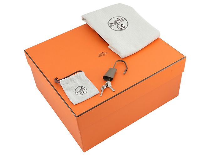 Hermès Borsa a tracolla Hermes Petit Courier Etoupe Evercolor - vista 19
