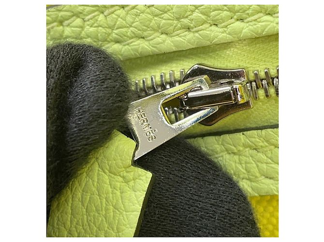Bolsa tote Hermès Kara em couro azul e verde - vista 13