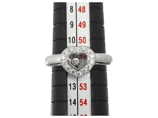 Anillo Chopard Happy Diamond Heart en oro blanco de 18K - vista 8