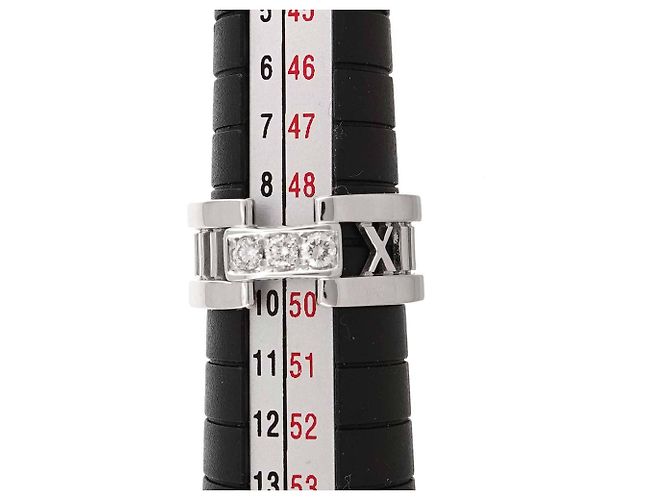 Autre Marque Tiffany & Co. Atlas Diamantring in 18K Weißgold - Ansicht 6
