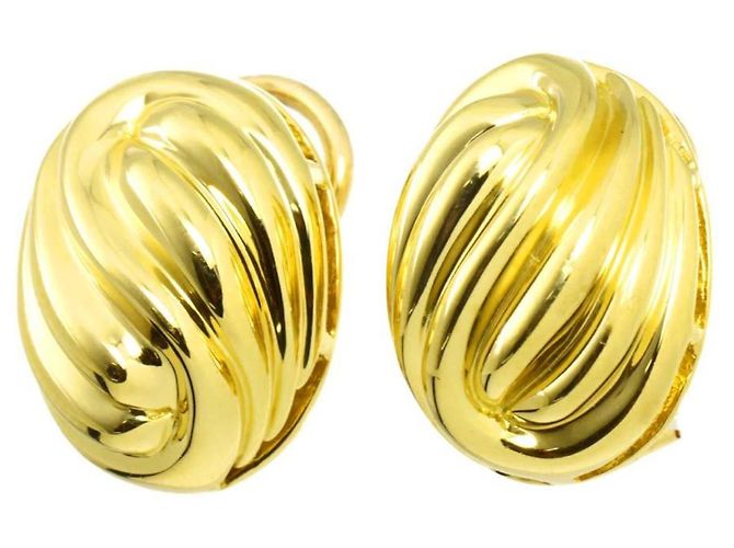 Autre Marque Pendientes de clip Tiffany & Co. en oro amarillo de 18K - vista 2