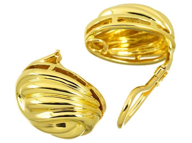Autre Marque Pendientes de clip Tiffany & Co. en oro amarillo de 18K - vista 3