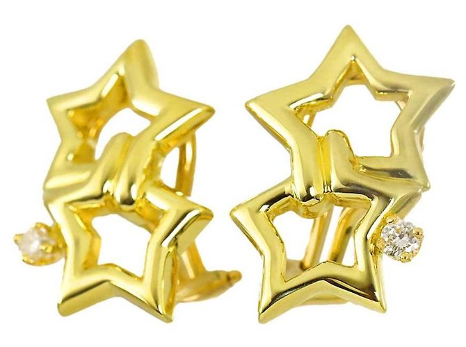 Autre Marque Boucles d'oreilles clips Tiffany & Co. Double Star Diamond - vue 3