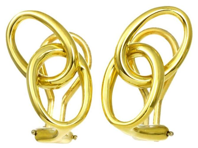 Autre Marque Tiffany & Co. Double Loop Ohrringe in 18K Gelbgold - Ansicht 3