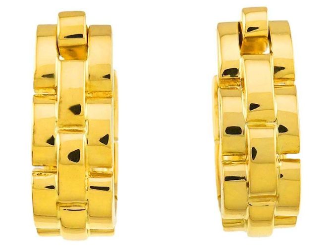 Abotoaduras Cartier Panthère em ouro amarelo 18K - vista 2