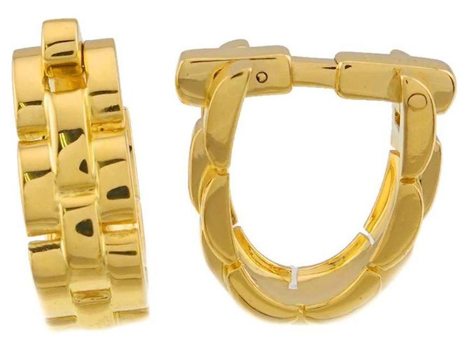 Abotoaduras Cartier Panthère em ouro amarelo 18K - vista 4
