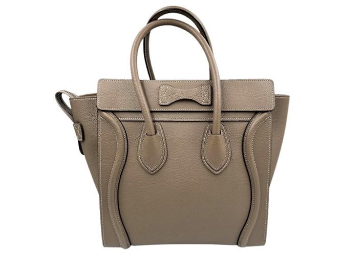 Céline Sac à main CELINE Micro Luggage Suri en Beige - vue 2