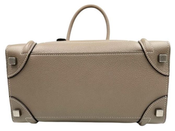 Céline Sac à main CELINE Micro Luggage Suri en Beige - vue 5