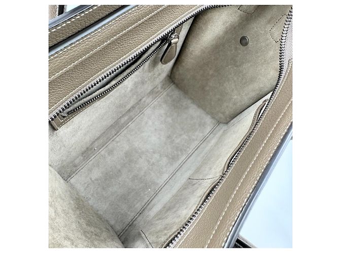 Céline Sac à main CELINE Micro Luggage Suri en Beige - vue 8