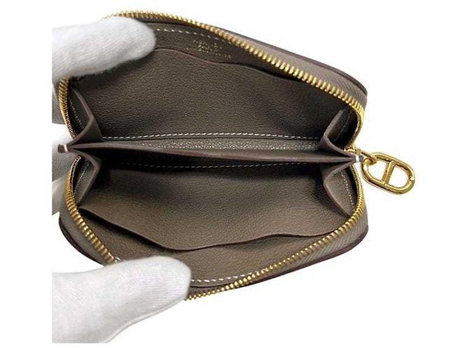 Hermès Portamonete Hermes - Zip Ango Chaine d'Ancre - vista 4