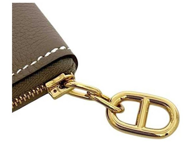 Hermès Portamonete Hermes - Zip Ango Chaine d'Ancre - vista 8