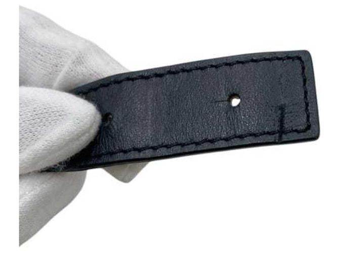Bracciale Loewe in pelle nero e argento - vista 9