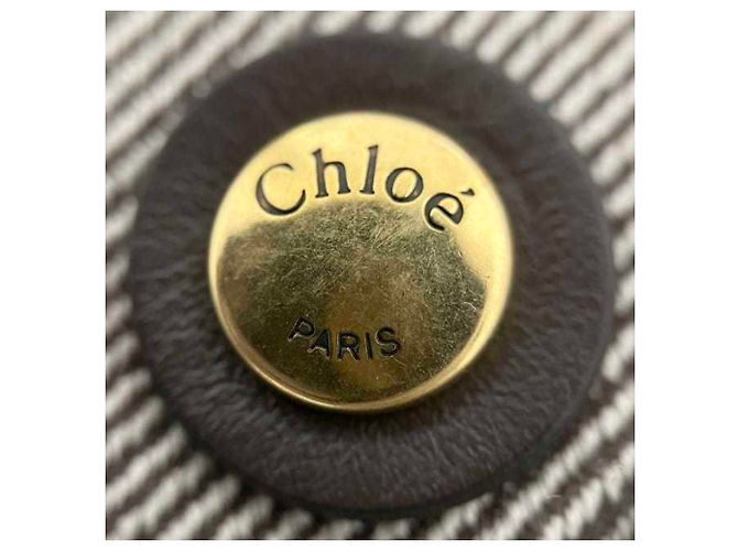 Chloé 2-Way Tote Bag Braun Leder und Canvas - Ansicht 10
