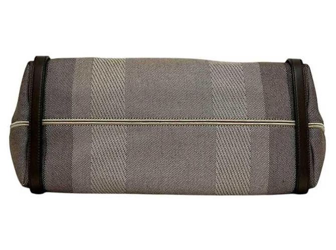Chloé 2-Way Tote Bag Braun Leder und Canvas - Ansicht 3
