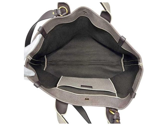 Chloé 2-Way Tote Bag Braun Leder und Canvas - Ansicht 5
