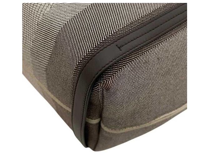 Chloé 2-Way Tote Bag Braun Leder und Canvas - Ansicht 7