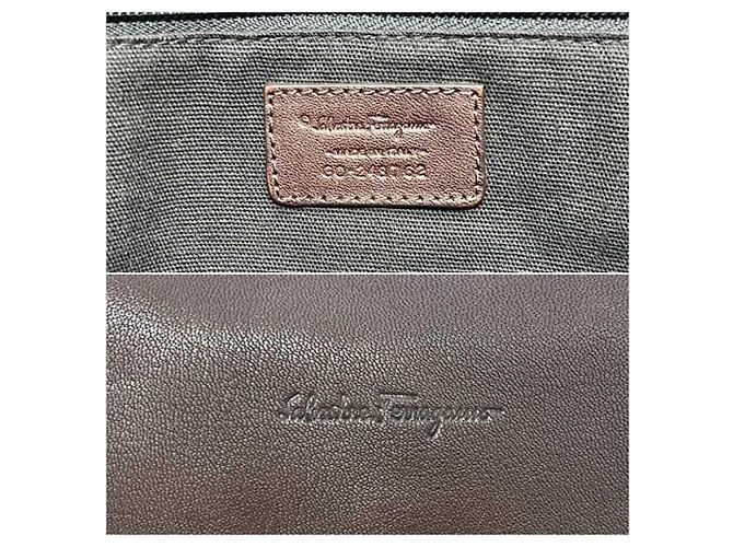 Borsa a tracolla in pelle marrone Salvatore Ferragamo - vista 3