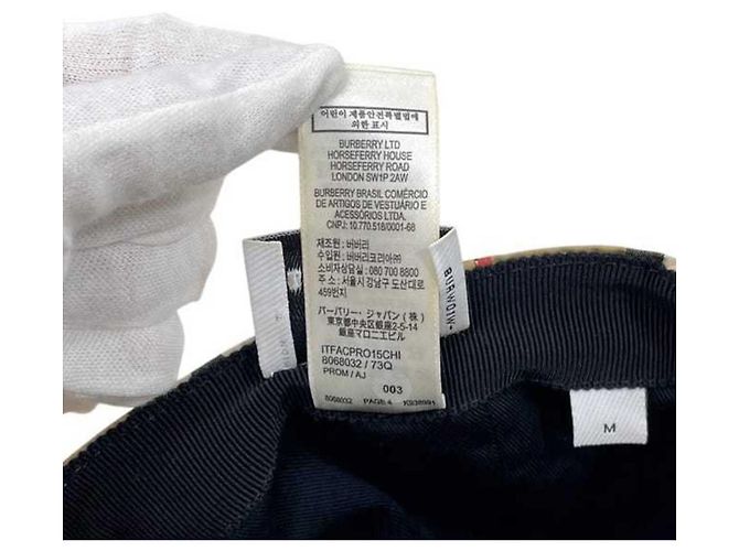 Cappellino da baseball Burberry da uomo in cotone beige - vista 10