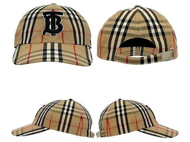 Cappellino da baseball Burberry da uomo in cotone beige - vista 2