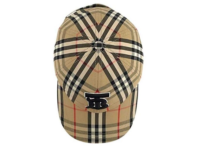 Cappellino da baseball Burberry da uomo in cotone beige - vista 3