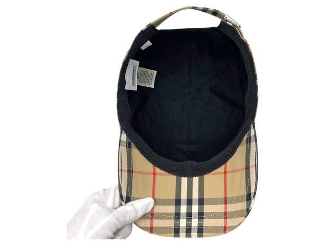 Cappellino da baseball Burberry da uomo in cotone beige - vista 4