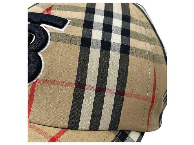 Cappellino da baseball Burberry da uomo in cotone beige - vista 6