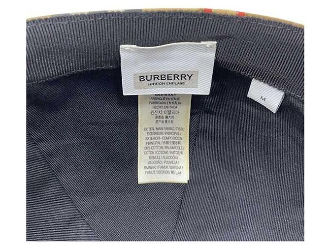 Cappellino da baseball Burberry da uomo in cotone beige - vista 8