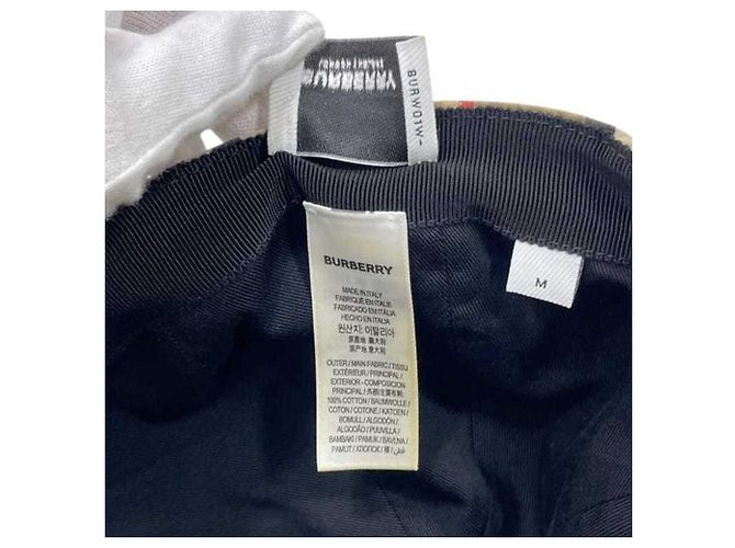 Cappellino da baseball Burberry da uomo in cotone beige - vista 9