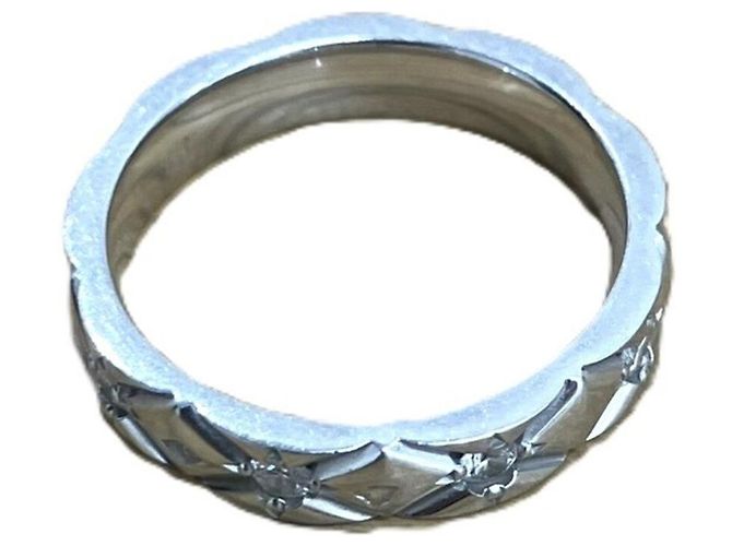 Anel banda Chanel Matelassé com diamantes - vista 5