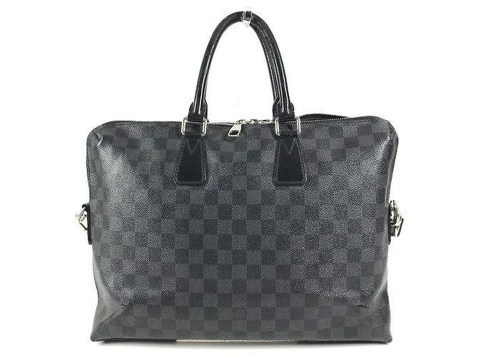 Borsa Louis Vuitton Damier Graphite Port Document Jour - vista 2