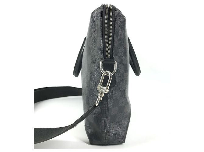 Borsa Louis Vuitton Damier Graphite Port Document Jour - vista 3