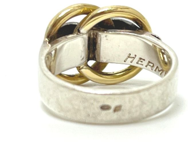 Ring Hermès Anillo Hermes SV925 x 18K Deux Axaneau - vista 4