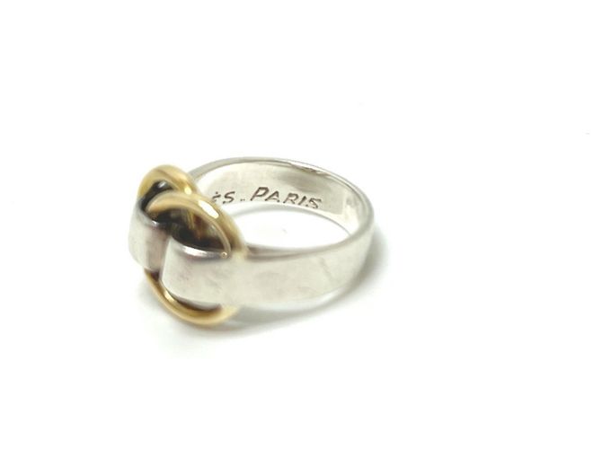 Ring Hermès Anillo Hermes SV925 x 18K Deux Axaneau - vista 7