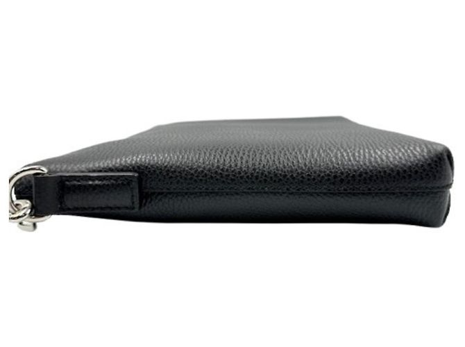Borsa a pochette Gucci in pelle nera - vista 3