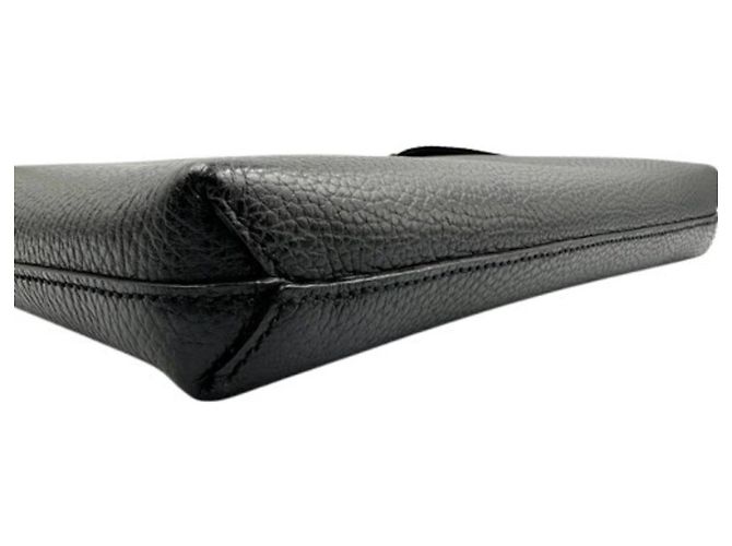 Borsa a pochette Gucci in pelle nera - vista 6