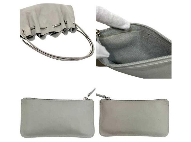 Borsa Tote Salvatore Ferragamo in pelle grigia - vista 10