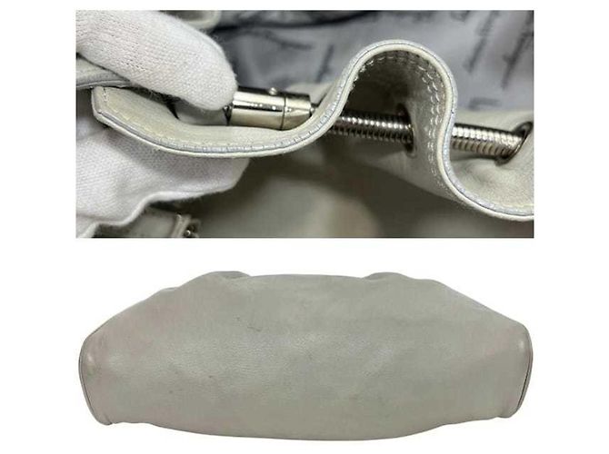 Borsa Tote Salvatore Ferragamo in pelle grigia - vista 4