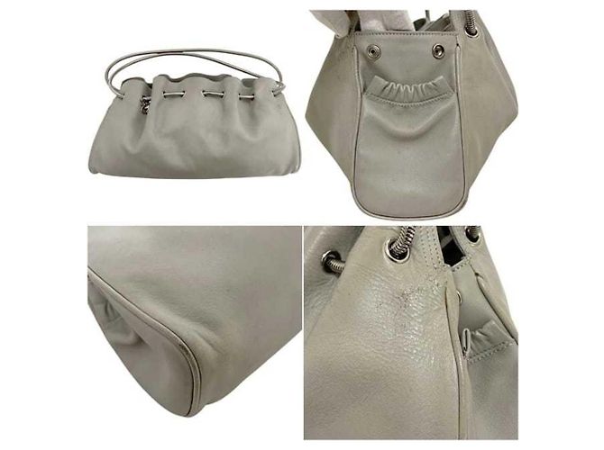 Borsa Tote Salvatore Ferragamo in pelle grigia - vista 5