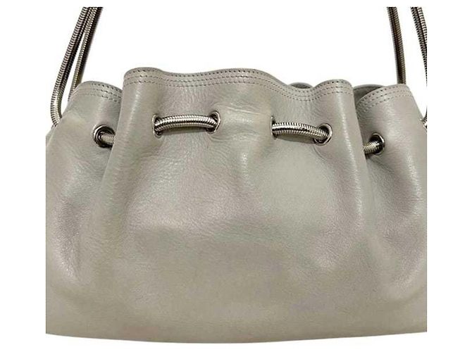 Borsa Tote Salvatore Ferragamo in pelle grigia - vista 6